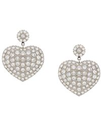 Balenciaga Hartvormige Oorbellen - Metallic