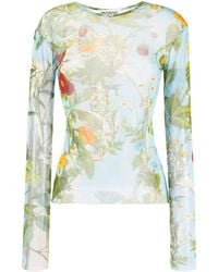Monse - Botanical-Print Mesh T-Shirt - Lyst