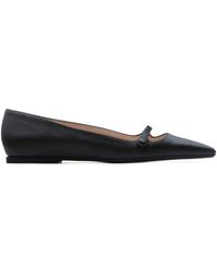 N°21 - Pointed-toe Leather Ballerina Shoes - Lyst
