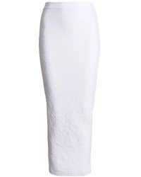 Balmain - Jacquard-Knit Long Skirt - Lyst