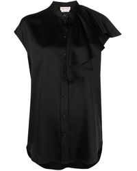 Alexander McQueen - Ruffle-trim Silk Shirt - Lyst