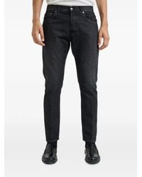 Dondup - Straight Jeans Met Logoplakkaat - Lyst