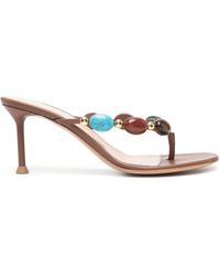 Gianvito Rossi - Shanti 70mm Leather Sandals - Lyst