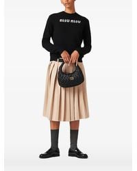 Miu Miu - Cashmere Logo Sweater - Lyst
