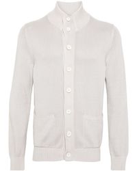 Malo - Ribbed-knit Cotton Cardigan - Lyst