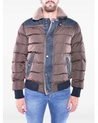 Moorer - Gesteppte Viani Jacke Mit Jeanseinsatz - Lyst