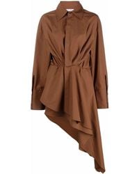 The Attico - アシンメトリー ギャザーシャツドレス - Lyst