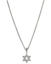John Hardy - Sterling Jh Essential Star Of David Diamond Necklace - Lyst