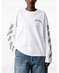 Off-White c/o Virgil Abloh - Paisley Diags Graphic-Print Long-Sleeve T-Shirt - Lyst