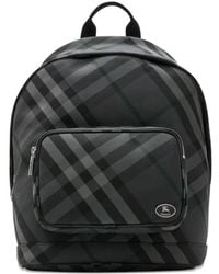 Burberry - Check-Pattern Knight-Plaque Backpack - Lyst