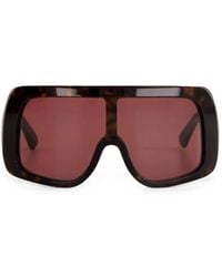 Emmanuelle Khanh - Freedom Tortoiseshell-Effect Shield-Frame Sunglasses - Lyst