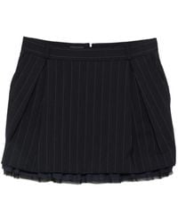 Pinko - Minijupe Plissée À Fines Rayures - Lyst