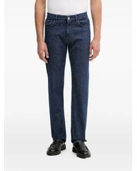 Trussardi - Logo-Patch Straight-Leg Jeans - Lyst