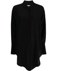 Victoria Beckham - Wrap Front Silk Shirt - Lyst