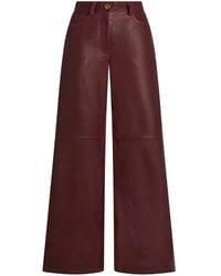 Etro - Nappa Leather Baggy Trousers - Lyst