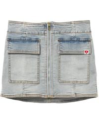 AAPE BY A BATHING AP - Logo-Patched Denim Skirt - Lyst