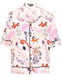 Maje - Floral-print Silk Shirt - Lyst