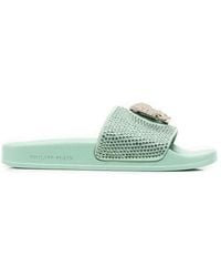 Philipp Plein - Skull Strass Pool Slides - Lyst