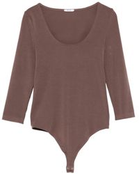 Wolford - Scoop-Neck Long-Sleeved Top - Lyst