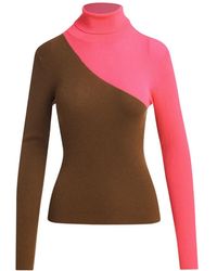 Essentiel Antwerp - Koncert Ribbed-Knit Two-Tone Sweater - Lyst