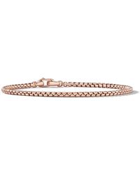 David Yurman - 18Kt Rose Box Chain Bracelet (2.7Mm) - Lyst
