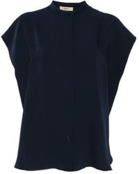 Herno - Sleeveless Mandarin-Collar Blouse - Lyst