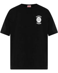 KENZO - Paris Emblem Logo-Print Cotton T-Shirt - Lyst