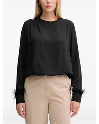 GAUDI - Top Con Ribete De Plumas - Lyst