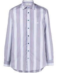 Etro - Logo-embroidered Striped Shirt - Lyst