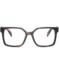 Prada - Brille Mit Eckigem Gestell - Lyst