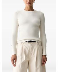 Guess - Ellie Ribbed Button-Cuff Sweater - Lyst