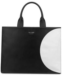 Moschino - Panelled Leather Tote Bag - Lyst