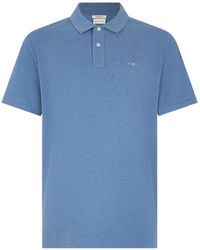 GANT - Polo À Logo Brodé - Lyst