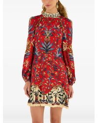 FARM Rio - Mini-Jurk Met Bloemenprint En Knopen - Lyst