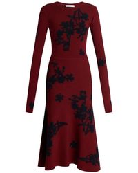 Erdem - Jacquard-Knit Long-Sleeve Dress - Lyst