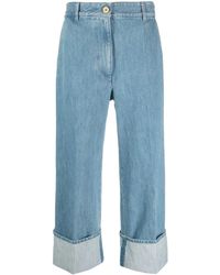 Patou - Iconic Wide Leg Crop Jeans - Lyst