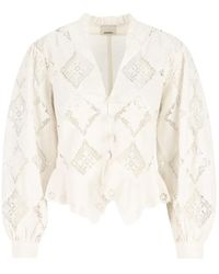 Isabel Marant - Nina Cotton And Linen Blouse - Lyst