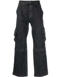 HTC - Straight-Leg Denim Cargo Jeans - Lyst