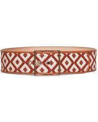 Max Mara - Raffia-Effect Wide Fabric Belt - Lyst