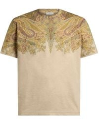 Etro - T-Shirt En Jersey De Coton Avec Imprimé Pochette Paisley - Lyst