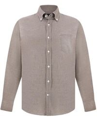 Paul & Shark - Check-Pattern Button-Down Shirt - Lyst