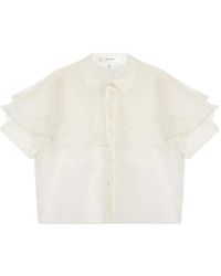 FRAME - Ruffled Shirt - Lyst