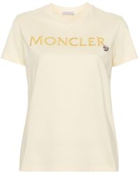 Moncler - T-shirt en coton à logo embossé - Lyst
