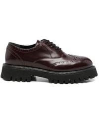 ADRIANNA FERETTI - Brogue Tread-Sole Loafers - Lyst