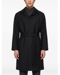 Tagliatore - Salomon Belted Raglan-Sleeve Coat - Lyst