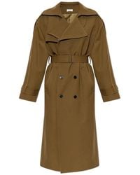 Balmain - Double-Breasted Belted Coat - Lyst