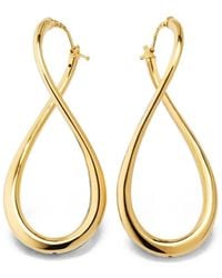 Lisa Nik - Golden Dreams Curved Drop Earrings - Lyst