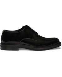 Dolce & Gabbana - Patent Leather Derby Shoes - Lyst