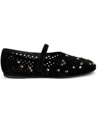 Pedro Garcia - Perforated Embellished Flats - Lyst
