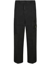 Stone Island - 3100015 Organic Cotton Ripstop Loose-Fit Cargo Trousers With Zip And Snap Pockets - Lyst